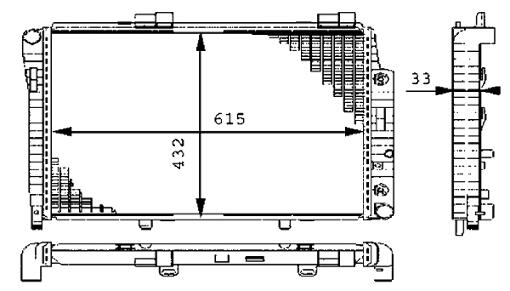 Mercedes Radiator (Auto Trans) 2025002203 - Behr Premium 376712021